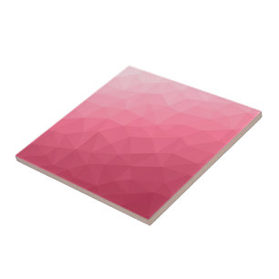 Azulejo De Cerâmica Padrão de malha geométrica gradiente de luz rosa