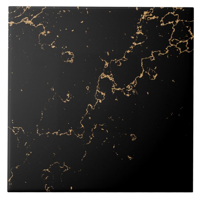 Azulejo De Cerâmica Padrão de Mármore Dourado  (Frente)