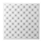 Azulejo De Cerâmica Padrão de Medalhão de Estrelas de Prata Pequena Mo<br><div class="desc">Design moderno com medalhões prateados de estouro em fundo branco. Design simples e limpo moderno. Crie seu próprio padrão personalizado carregando uma nova imagem ou use o botão "mensagem" para entrar em contato com o designer para obter ajuda. Para criar seu próprio design de padrão: 1. Selecione personalizar este modelo....</div>