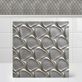 Azulejo De Cerâmica Padrão de Metal Retro Interligado de Titânio Polid