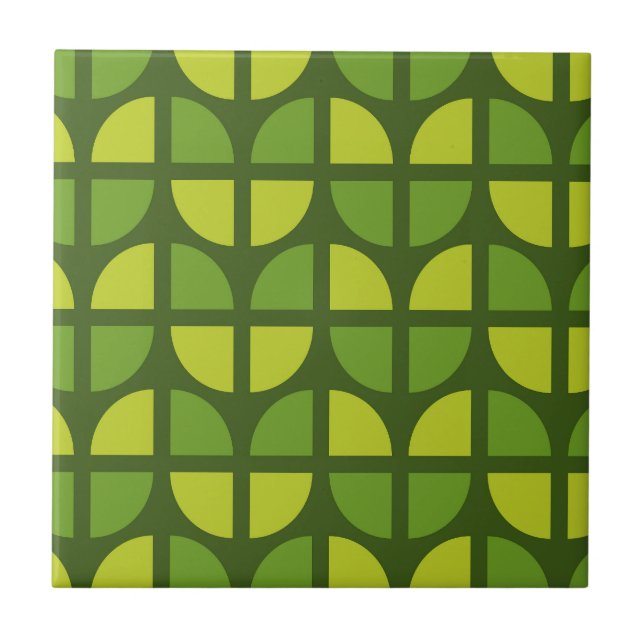 Azulejo De Cerâmica Padrão de Mod Retro (Frente)