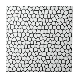 Azulejo De Cerâmica padrão de mosaico preto e branco