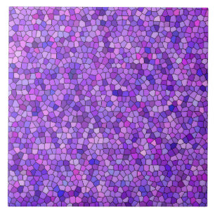 Azulejo De Cerâmica Padrão de Mosaico Rosa Roxo