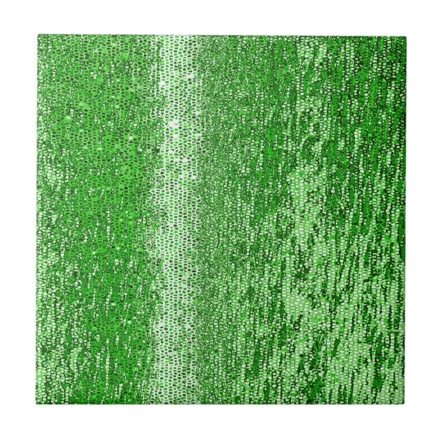 Azulejo De Cerâmica Padrão de mosaico verde (Frente)