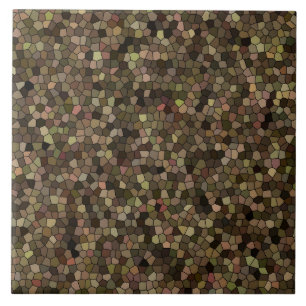 Azulejo De Cerâmica Padrão de Mosaico Verde Marrom