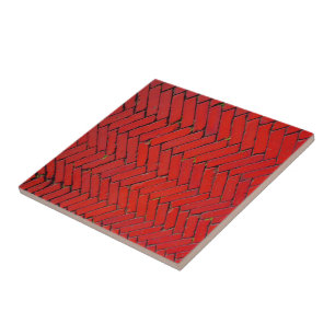 Azulejo De Cerâmica Padrão de movimento vermelho brilhante