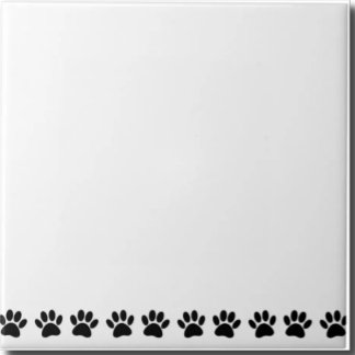 Azulejo De Cerâmica Padrão de Pata de Cachorro