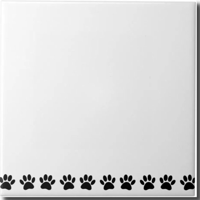 Azulejo De Cerâmica Padrão de Pata de Cachorro (Criador carregado)