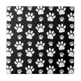 Azulejo De Cerâmica Padrão de pata, impressões de pata, patas de cão, 