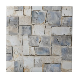 Azulejo De Cerâmica Padrão de Pedra Cinza