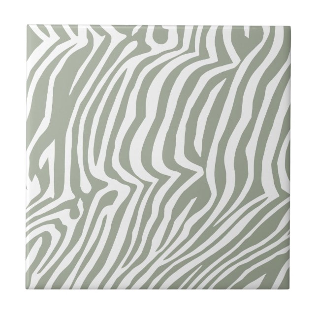 Azulejo De Cerâmica Padrão de pele de zebra (Frente)
