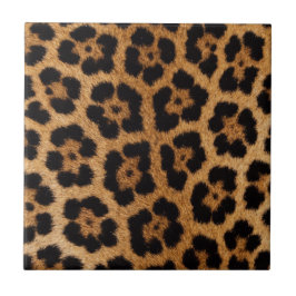 Azulejo De Cerâmica Padrão de Pelo de Animal Jaguar