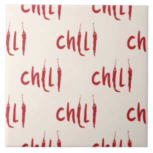 Azulejo De Cerâmica Padrão de Peppers Red Chili