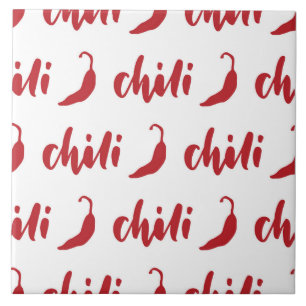 Azulejo De Cerâmica Padrão de Peppers Red Chili