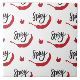 Azulejo De Cerâmica Padrão de Peppers Red Chili