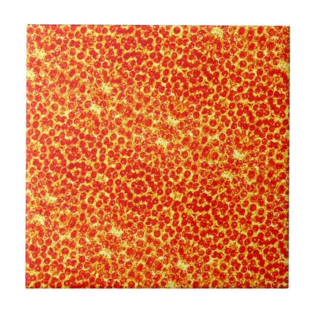 Azulejo De Cerâmica Padrão de Pizza Grande (Frente)