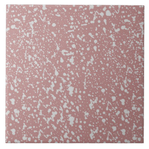 Azulejo De Cerâmica Padrão de Pontos Brancos e Rosa Abstrack