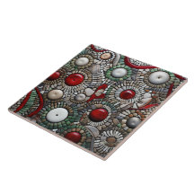 Padrão de Pontos de Natal Vermelho e Branco