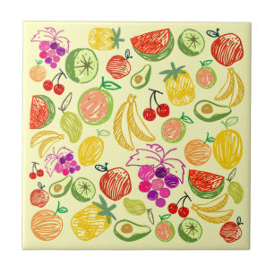 Azulejo De Cerâmica Padrão de porta de fruta