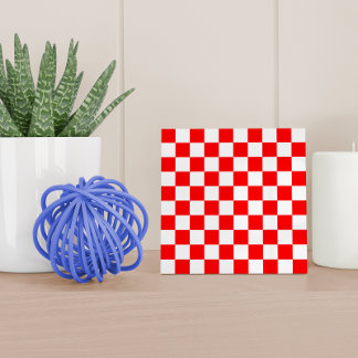 Azulejo De Cerâmica Padrão de Quadro de Verificação Croata Branco Mode