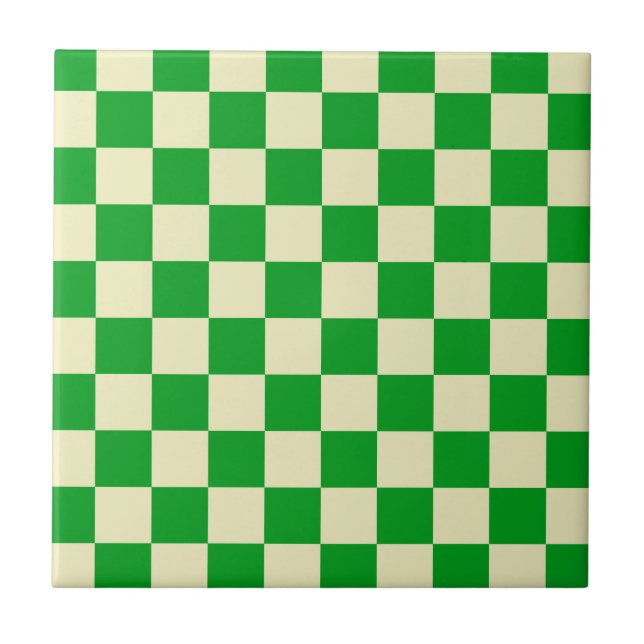 Azulejo De Cerâmica Padrão de quadro de verificação das verificações b (Frente)