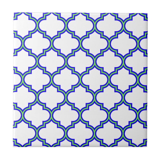 Azulejo De Cerâmica Padrão de Quatrefoil (Frente)