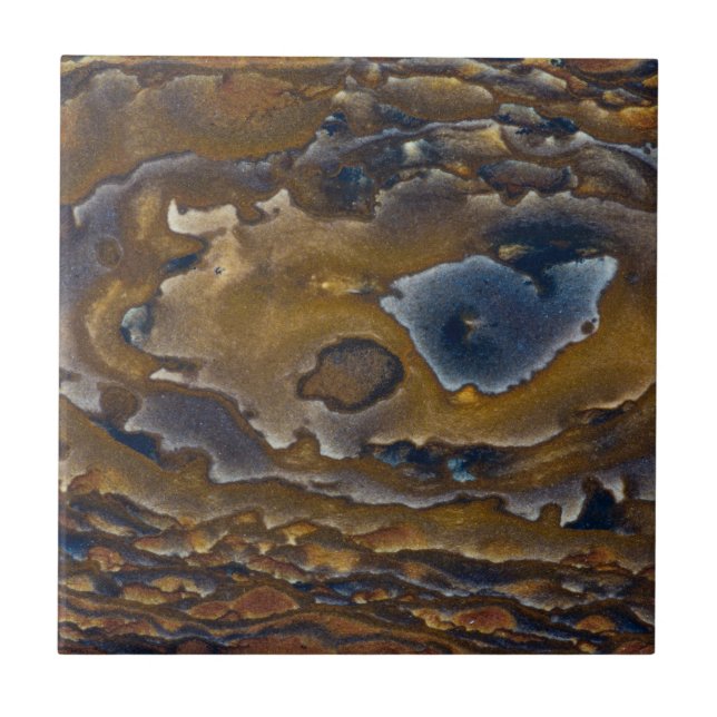 Azulejo De Cerâmica Padrão de redemoinho em Laje de Jasper (Frente)