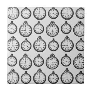 Azulejo De Cerâmica Padrão de Relógios de Bolso Antigos