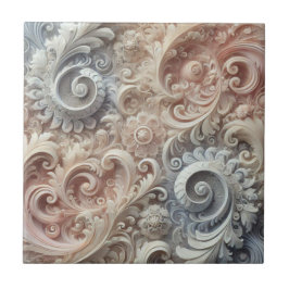 Azulejo De Cerâmica Padrão de rendas de Pastel de gradiente elegante