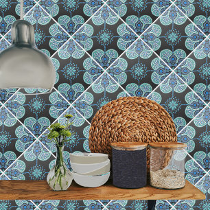 Azulejo De Cerâmica Padrão de repetição de Azulejo, azul e verde, cerâ