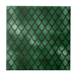 Azulejo De Cerâmica Padrão de Réptil Cobra Verde