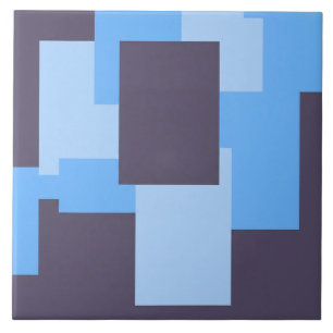 Azulejo De Cerâmica Padrão de Retângulo Azul + Violeta