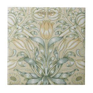 Azulejo De Cerâmica Padrão de Romã Antiga Lily de William Morris