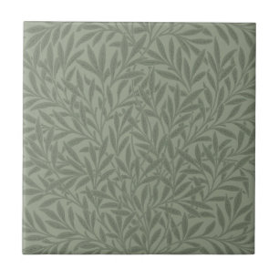 Azulejo De Cerâmica Padrão de Salgueiro William Morris Antigo Verde Sa
