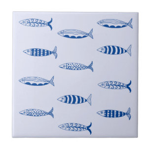 Azulejo De Cerâmica Padrão de Sardinhas