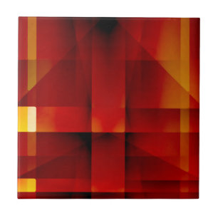 Azulejo De Cerâmica Padrão de setas vermelhas abstratas