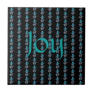 Azulejo De Cerâmica Padrão de Símbolo Chinês Joy