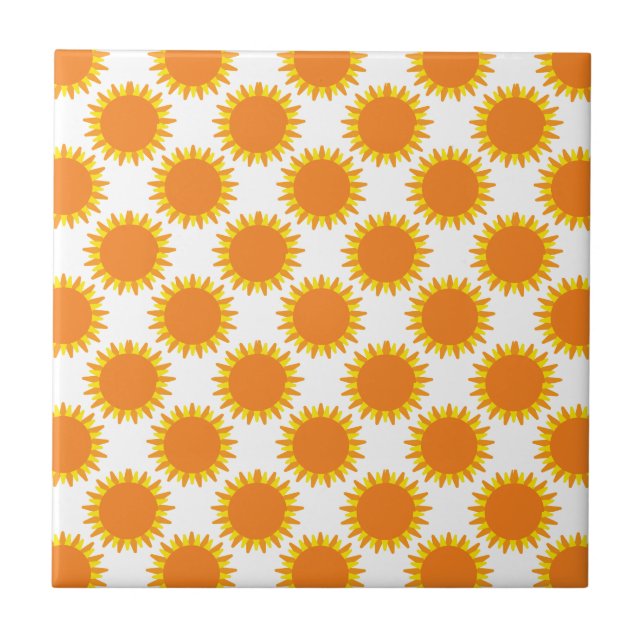 Azulejo De Cerâmica Padrão de Sol  (Frente)
