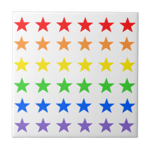 Azulejo De Cerâmica Padrão de Starry Colorido Moderno