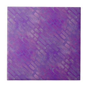 Azulejo De Cerâmica Padrão de strik do estilo batido lilac, cor-de-ros