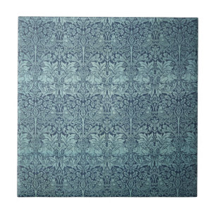 Azulejo De Cerâmica Padrão de tecido em azul Brer Rabbit por William M