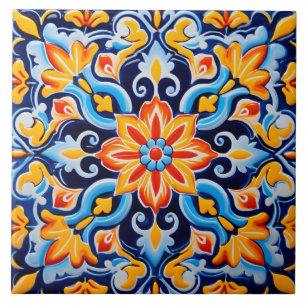 Azulejo De Cerâmica Padrão de temática no estilo mexicano