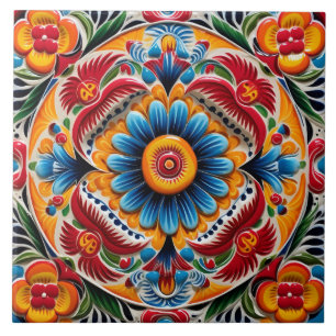 Azulejo De Cerâmica Padrão de temática no estilo mexicano