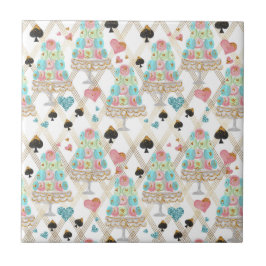 Azulejo De Cerâmica Padrão de tempo do chá