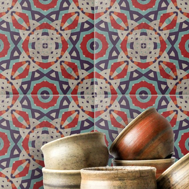 Azulejo De Cerâmica Padrão de Textura Geométrica de Pedra Mosaica Vibr (Criador carregado)