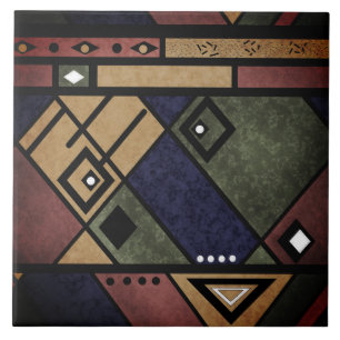Azulejo De Cerâmica Padrão de textura tradicional de etno africano sem