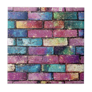 Azulejo De Cerâmica Padrão de Tijolo com Brilho Roxo