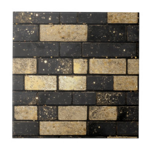 Azulejo De Cerâmica Padrão de Tijolo Dourado