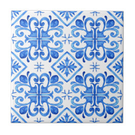 Azulejo De Cerâmica Padrão de Toile Francês Azul