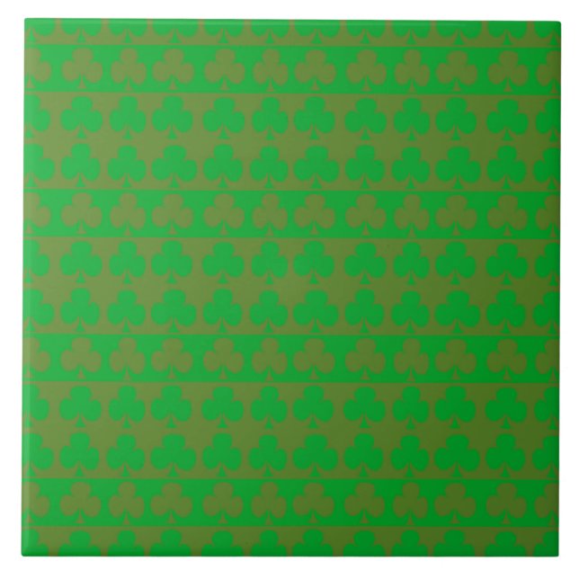 Azulejo De Cerâmica Padrão de Trevo (Frente)